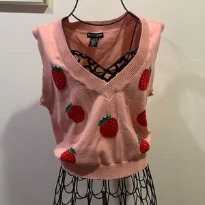 Women’s Strawberry Sweater Vest